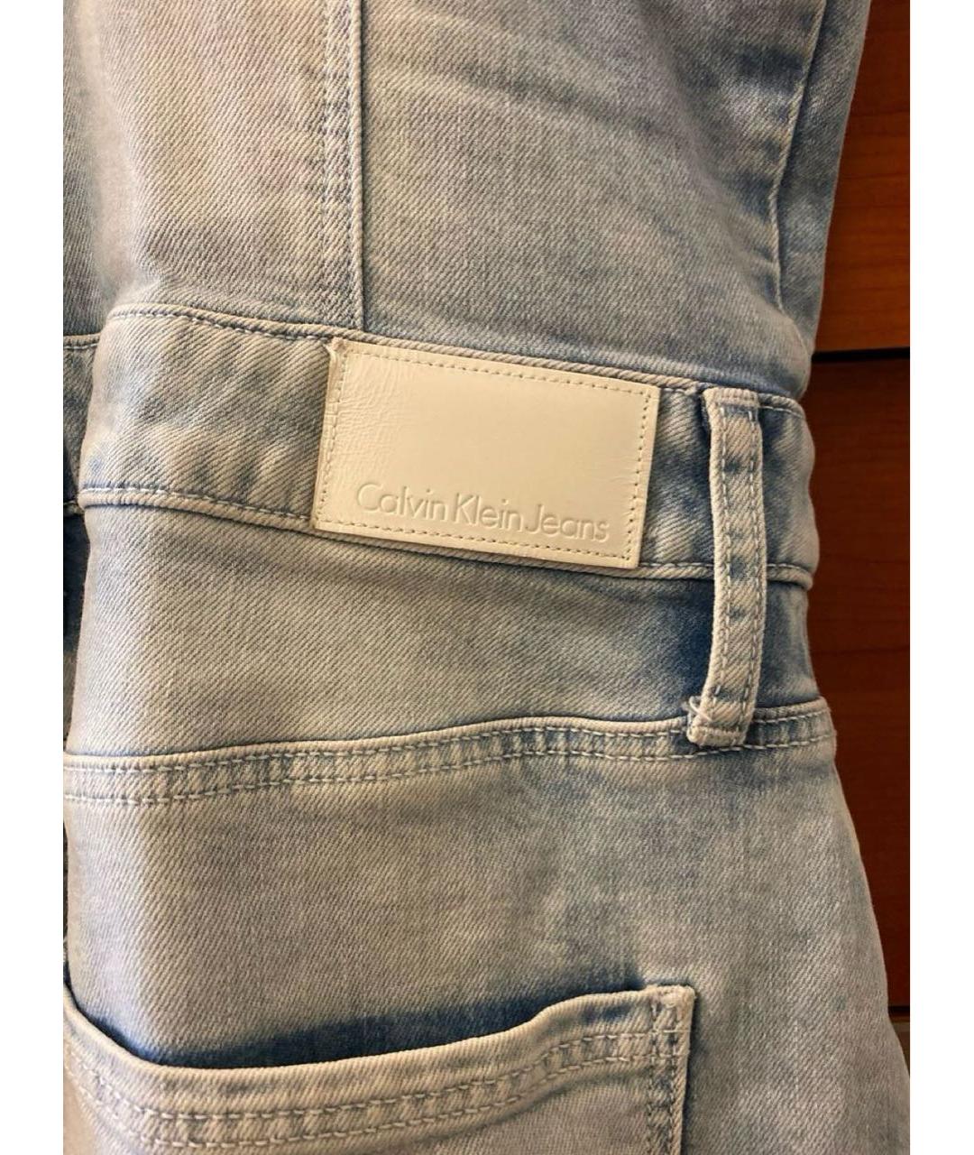 CALVIN KLEIN Голубой деним комбинезон, фото 8