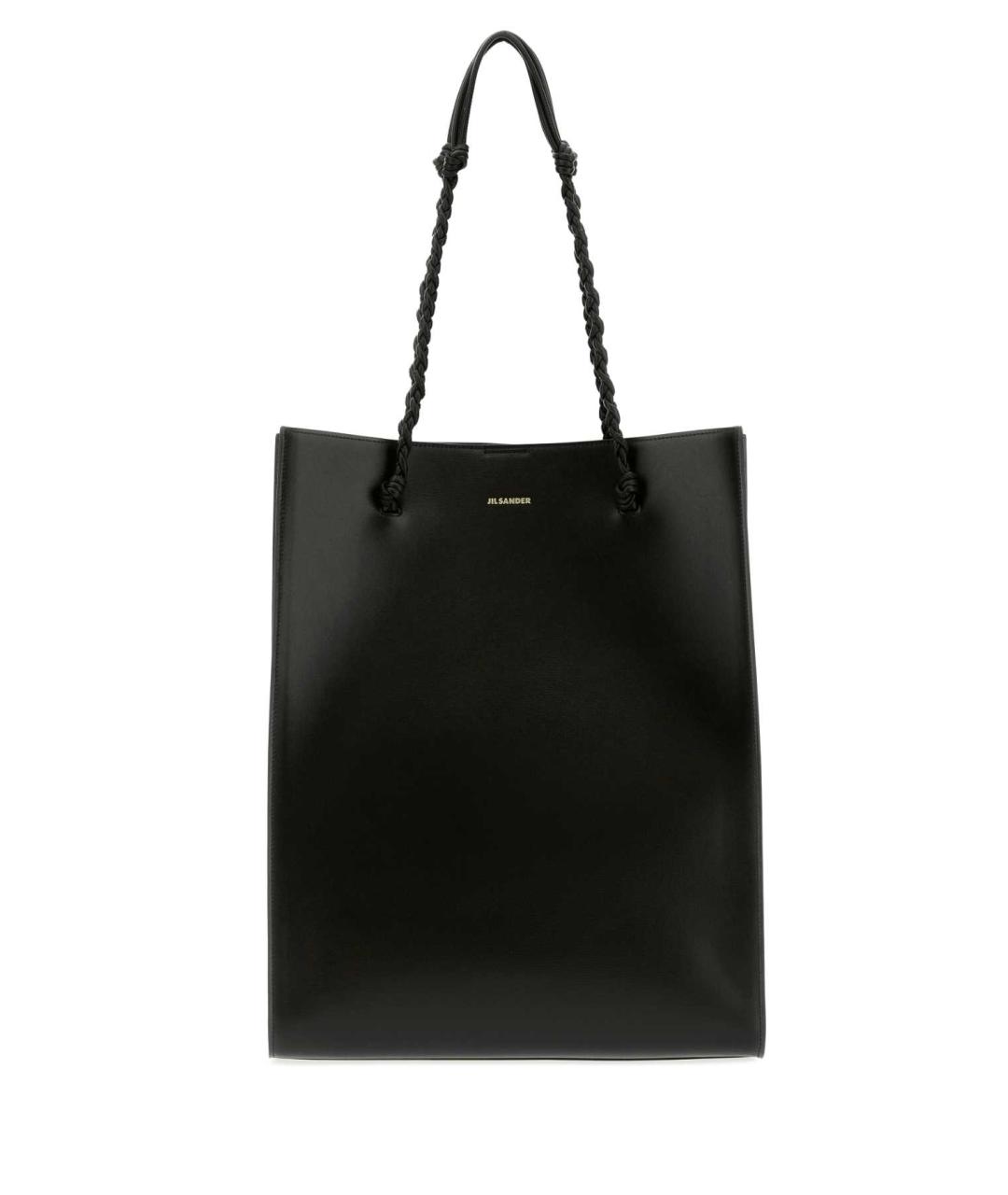 JIL SANDER Черная кожаная сумка через плечо, фото 1