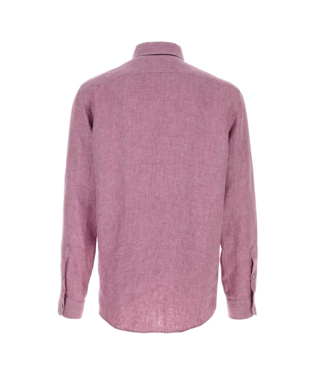 ZEGNA Фиолетовая льняная кэжуал рубашка, фото 2