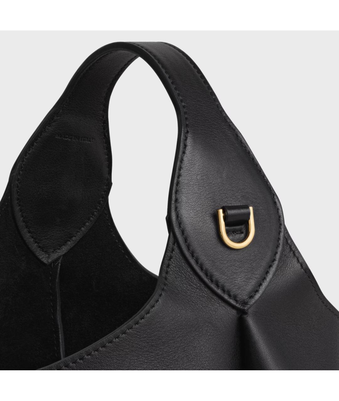 CELINE Черная кожаная сумка через плечо, фото 4