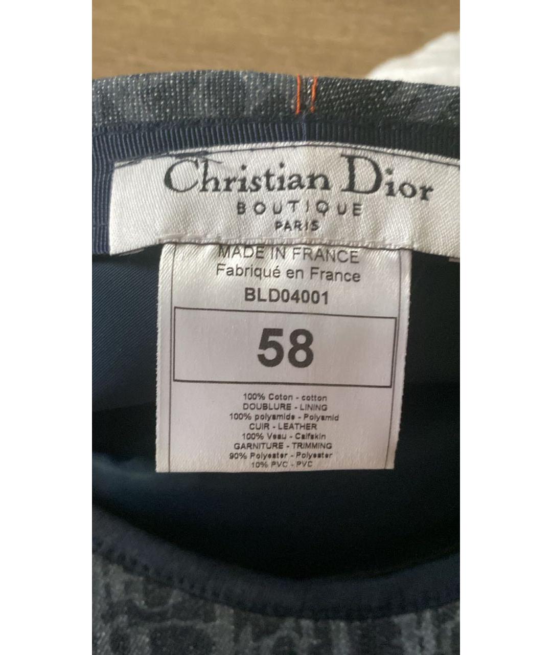 CHRISTIAN DIOR Синяя хлопковая кепка, фото 6
