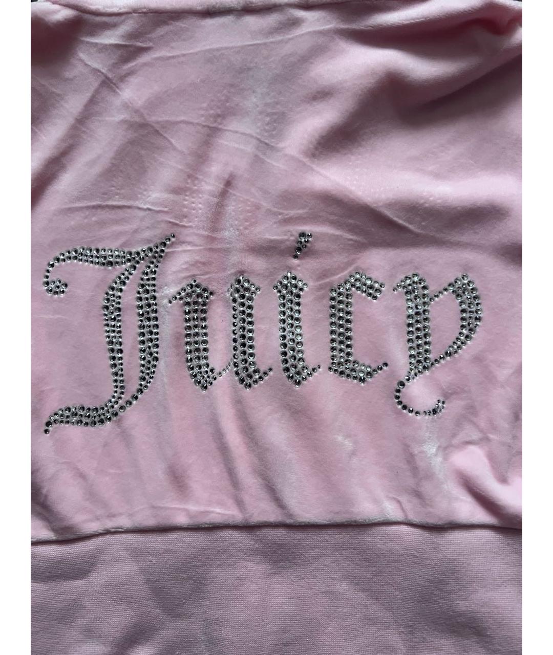 JUICY COUTURE Розовый велюровый костюм с брюками, фото 6