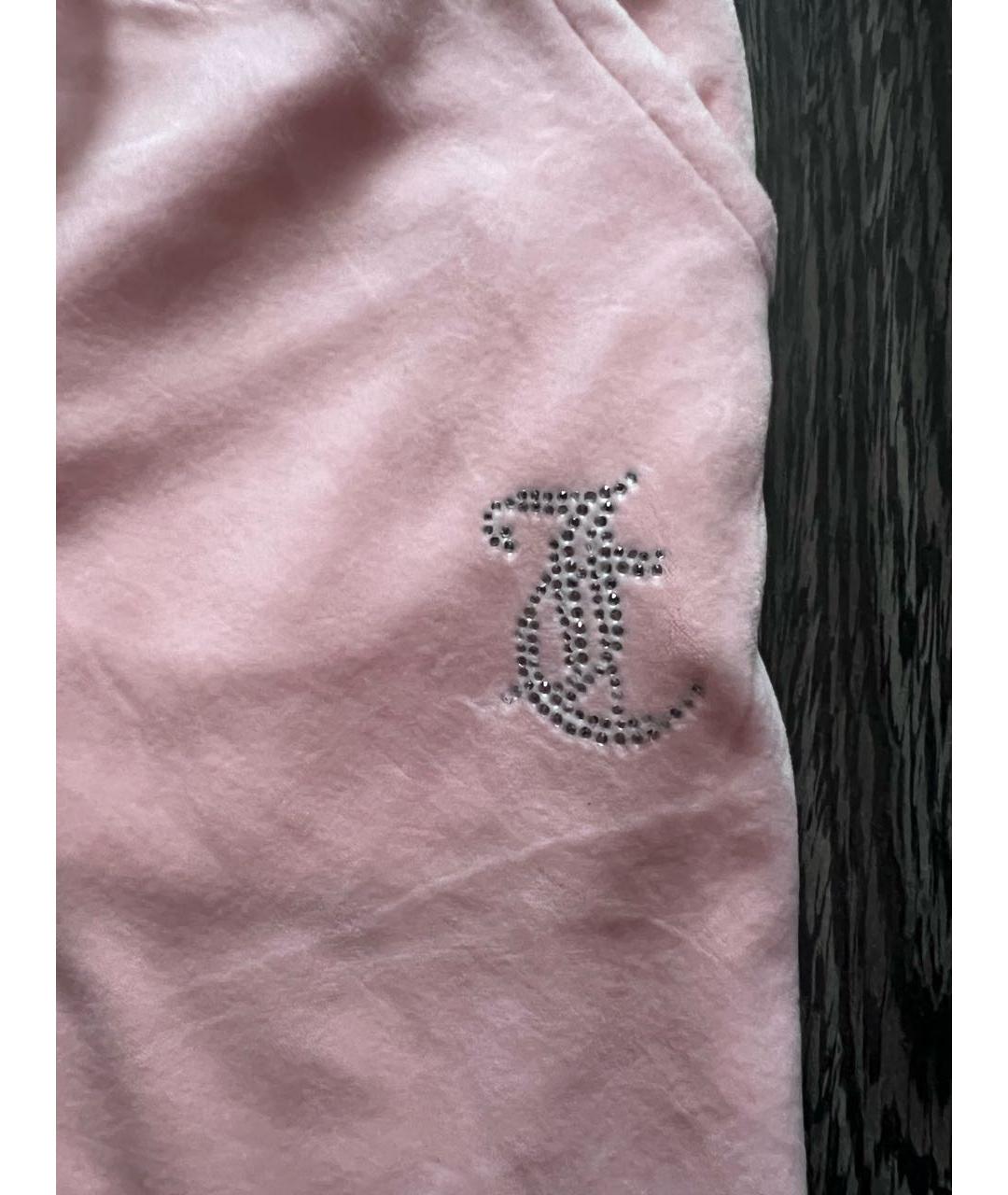 JUICY COUTURE Розовый велюровый костюм с брюками, фото 4