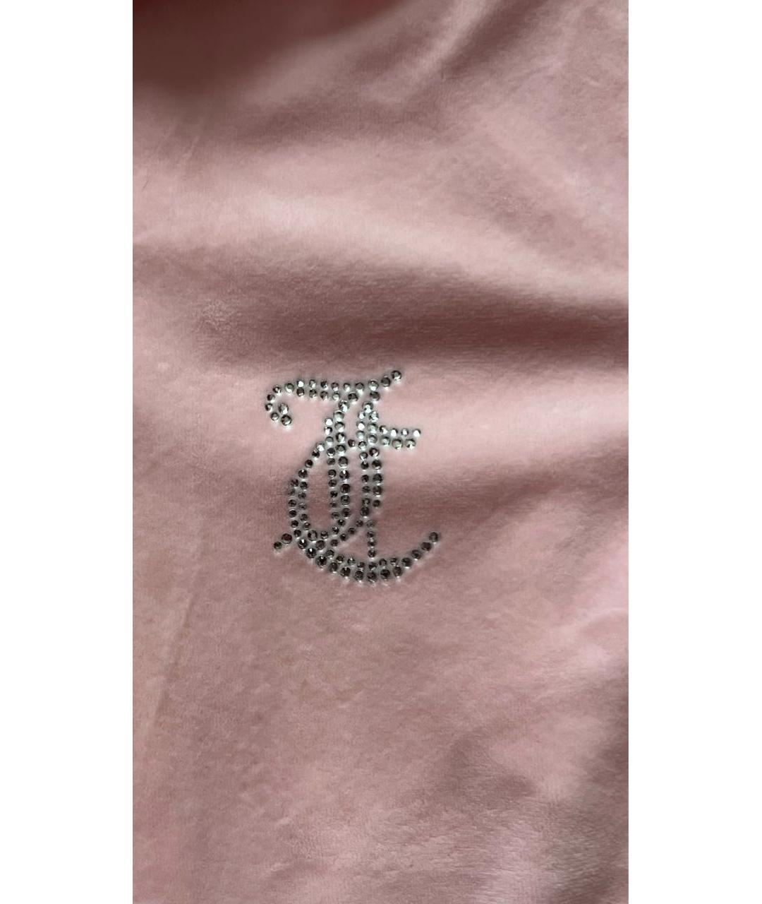JUICY COUTURE Розовый велюровый костюм с брюками, фото 3