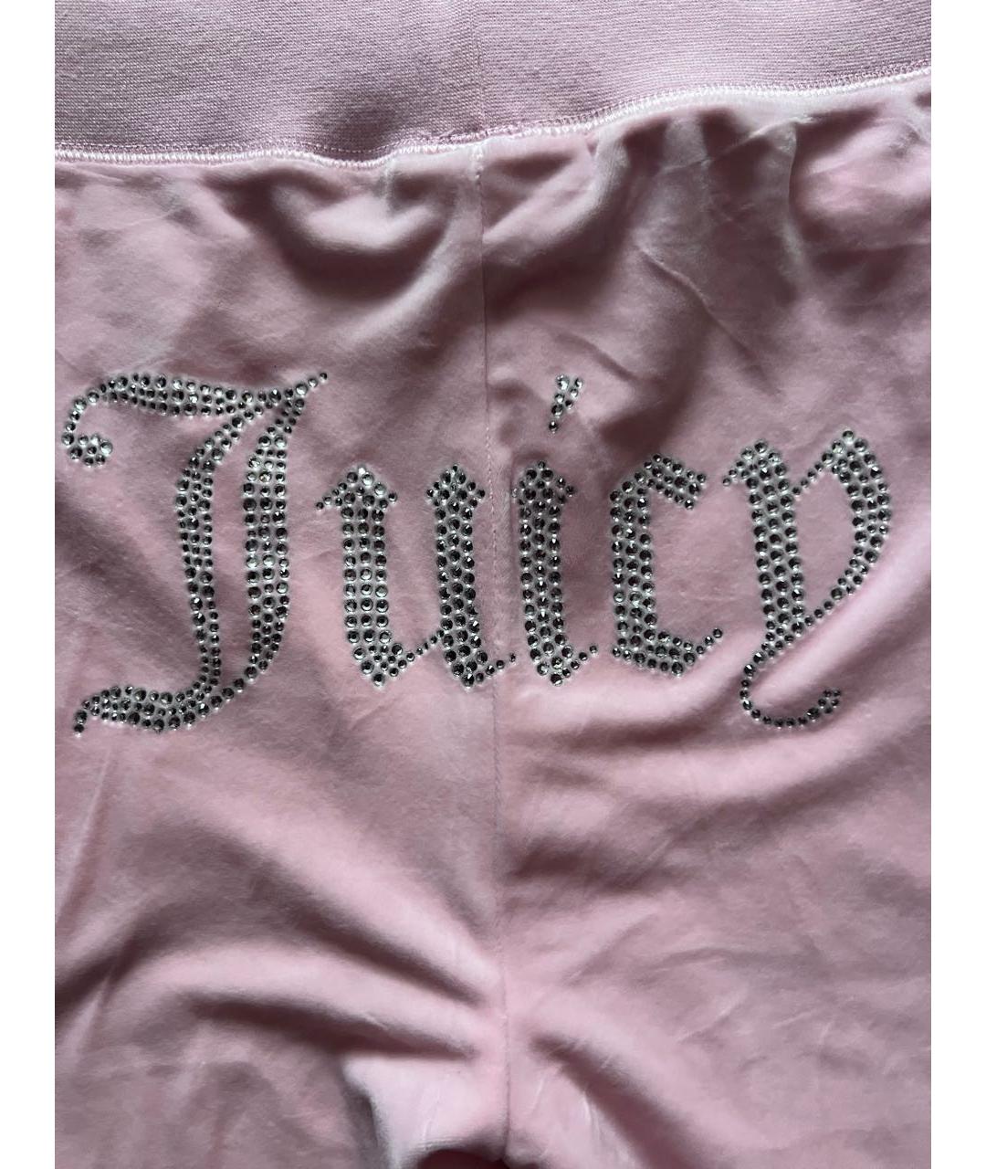 JUICY COUTURE Розовый велюровый костюм с брюками, фото 7