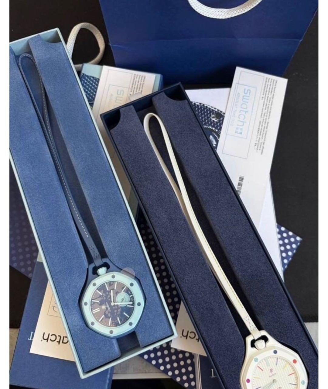 Swatch Голубые часы, фото 4
