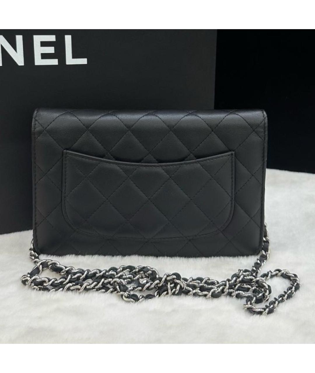 CHANEL Черная кожаная сумка через плечо, фото 2