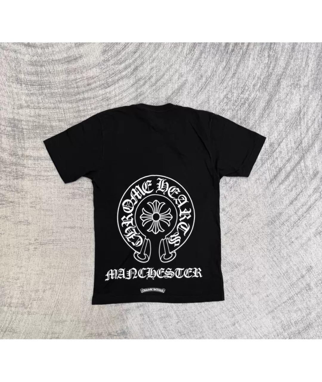 CHROME HEARTS Черная хлопковая футболка, фото 3