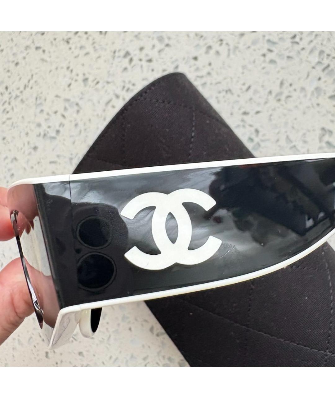 CHANEL Черные пластиковые солнцезащитные очки, фото 8