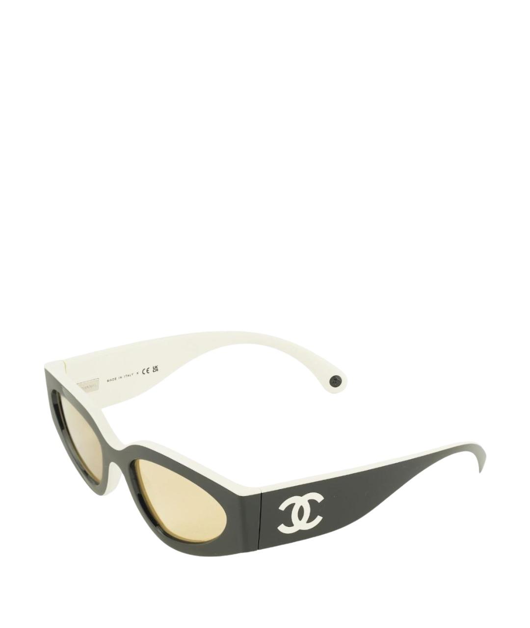 CHANEL Черные пластиковые солнцезащитные очки, фото 1