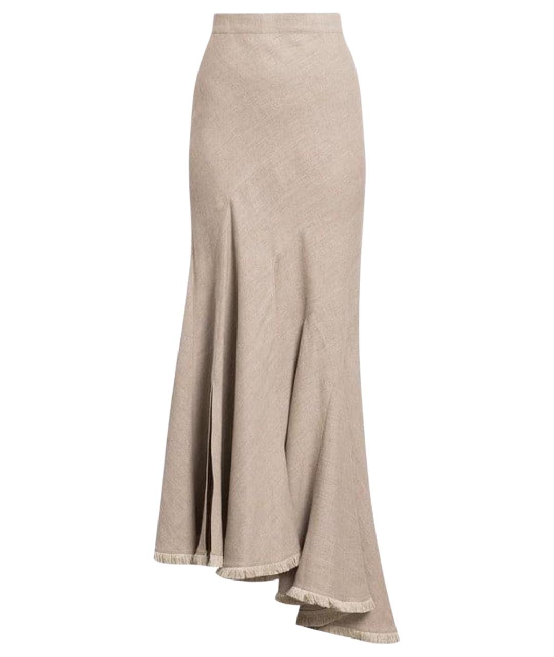 MAX MARA Бежевая юбка макси, фото 1