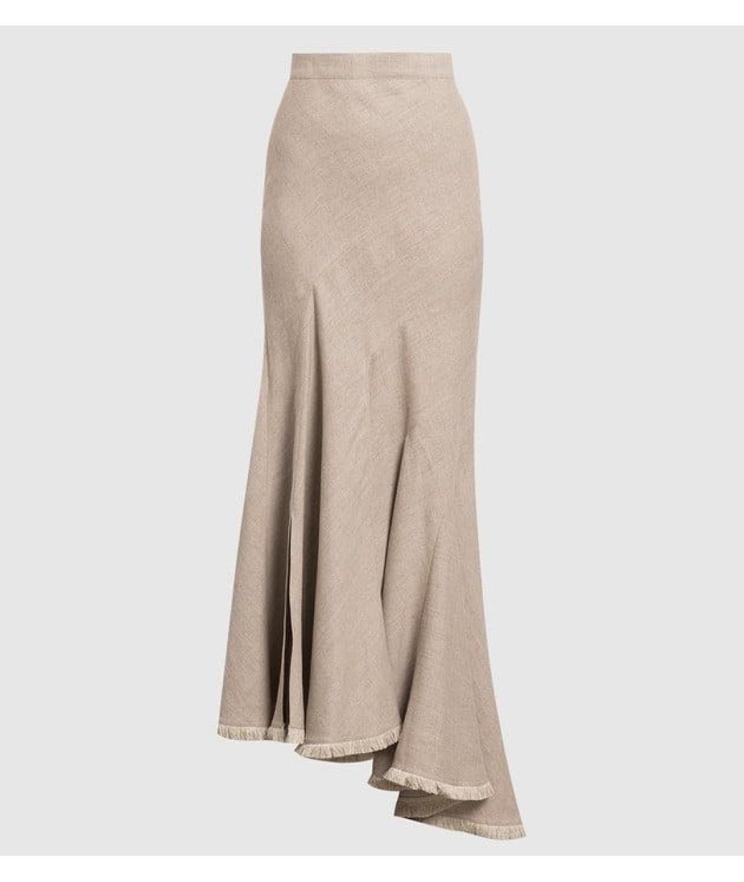 MAX MARA Бежевая юбка макси, фото 8