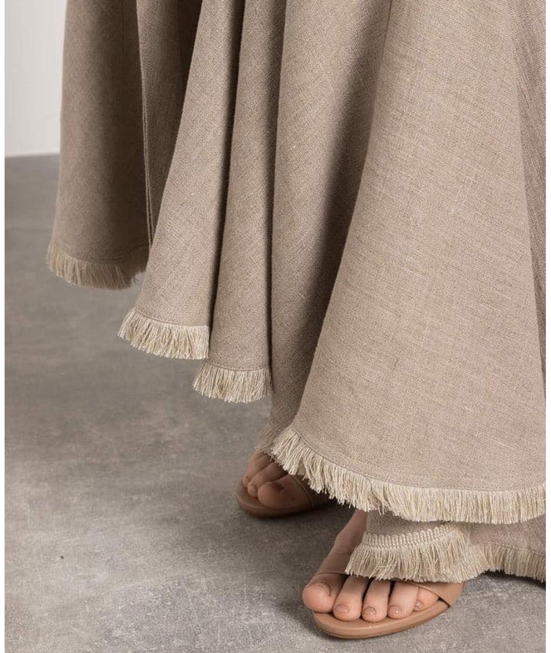 MAX MARA Бежевая юбка макси, фото 6