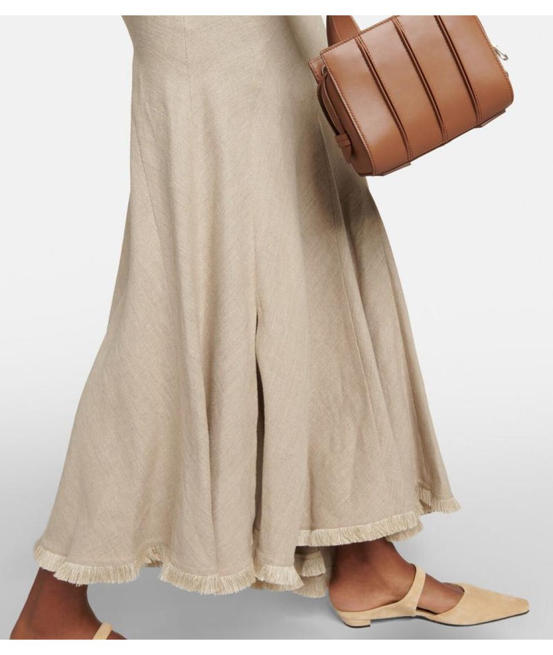 MAX MARA Бежевая юбка макси, фото 7