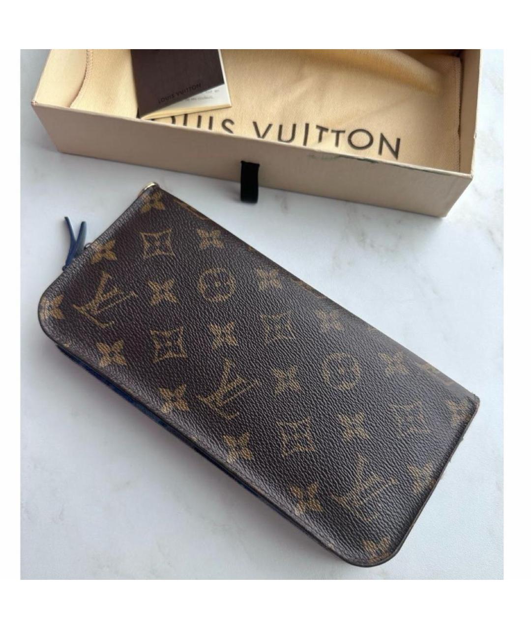 LOUIS VUITTON Коричневый кошелек, фото 3