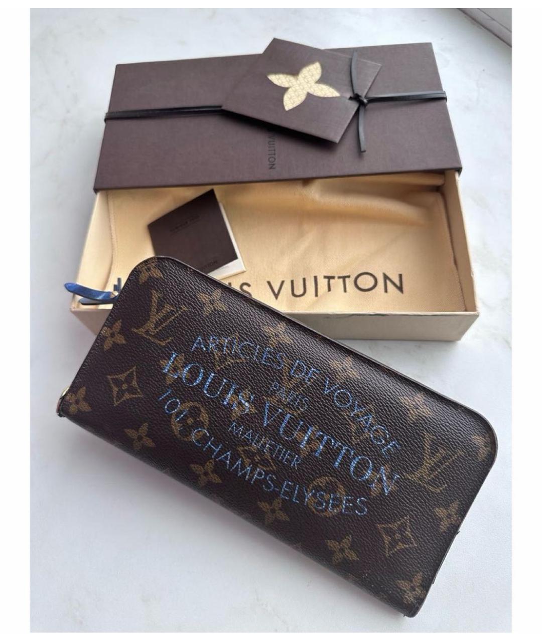 LOUIS VUITTON Коричневый кошелек, фото 9