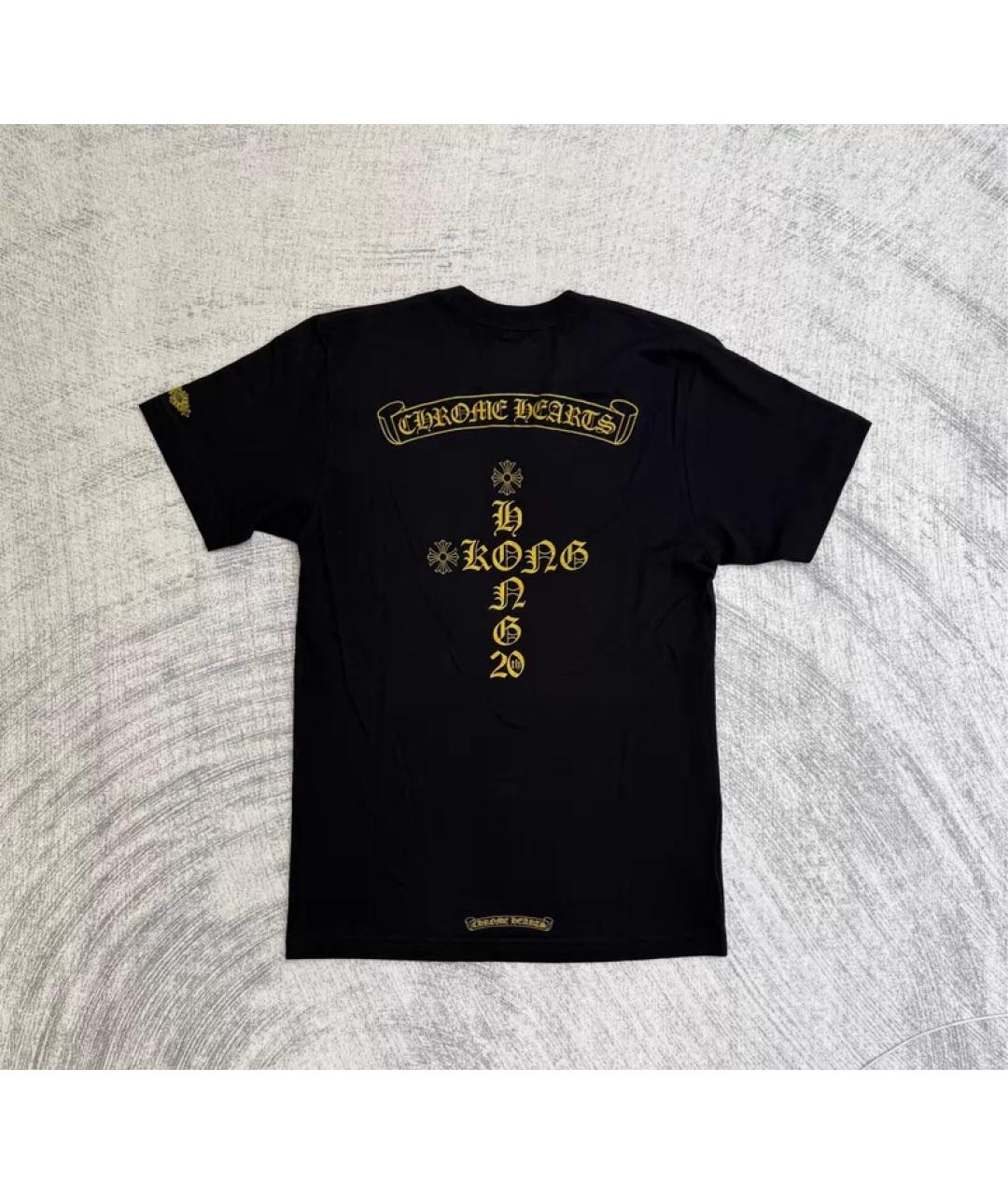 CHROME HEARTS Черная хлопковая футболка, фото 3
