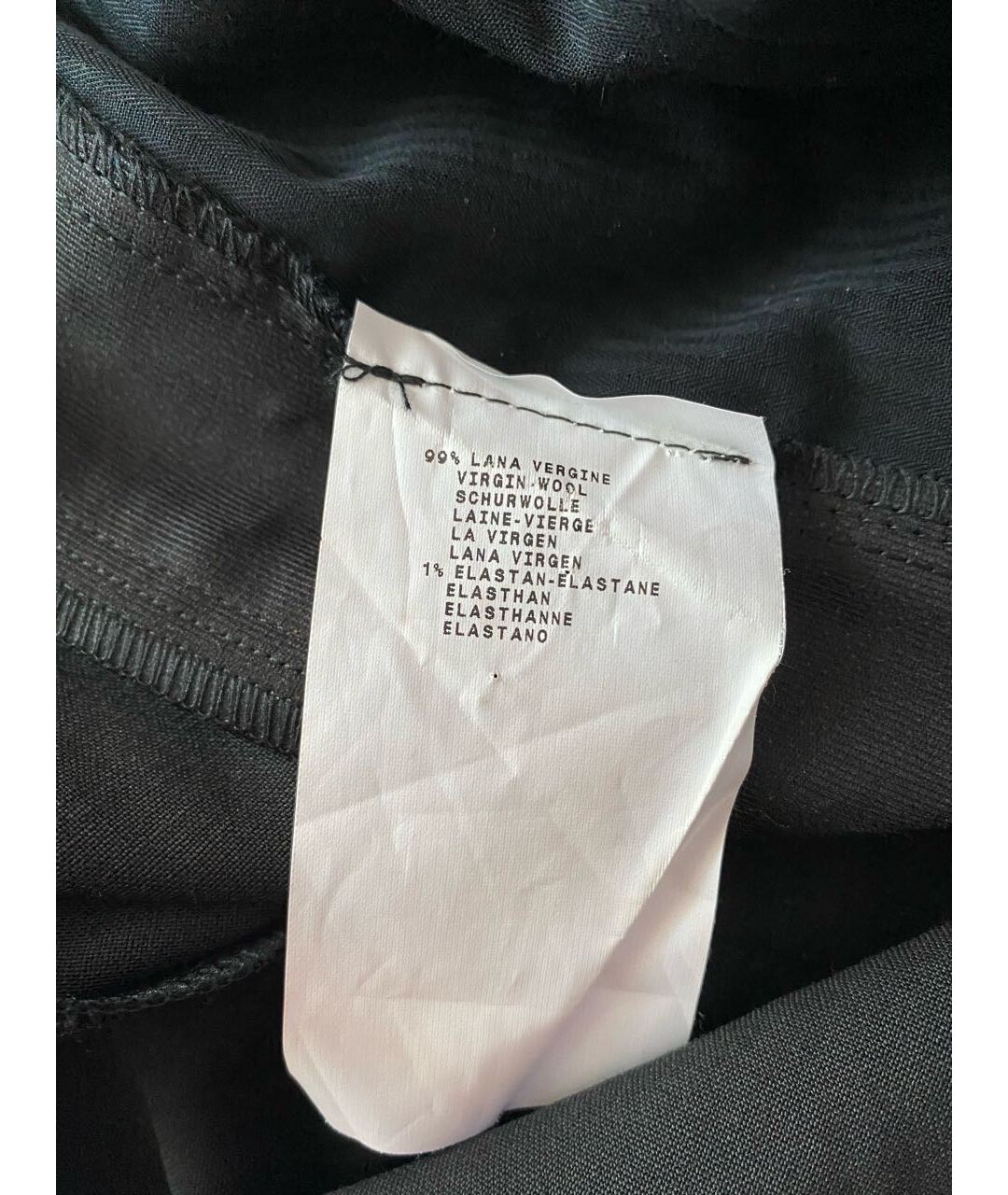 EMPORIO ARMANI Черные шерстяные повседневные брюки, фото 4