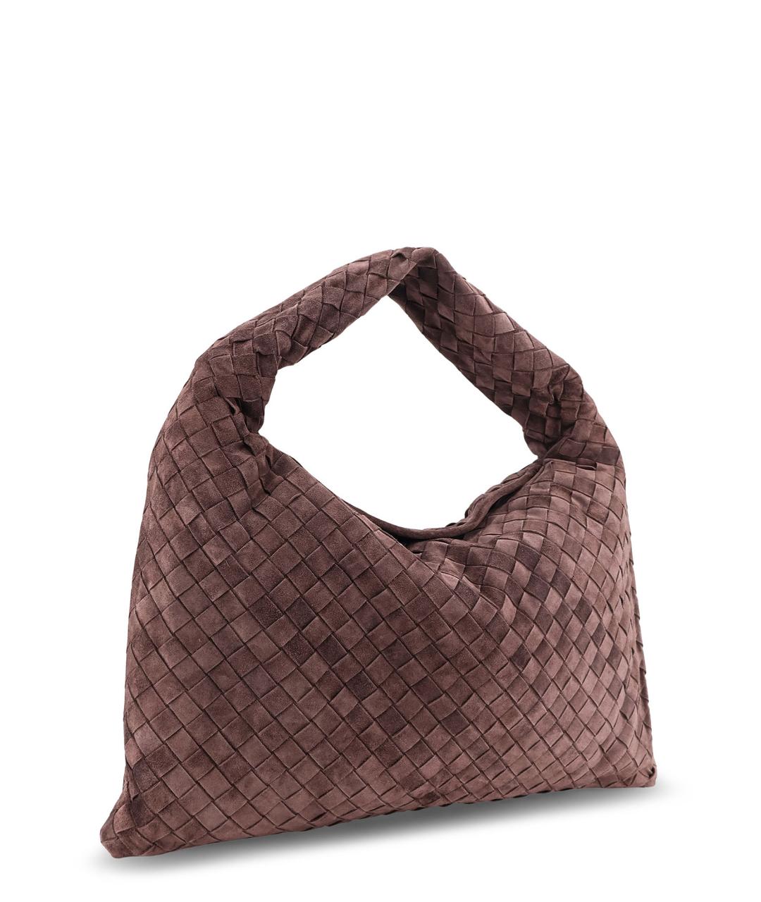 BOTTEGA VENETA Коричневая замшевая сумка через плечо, фото 3