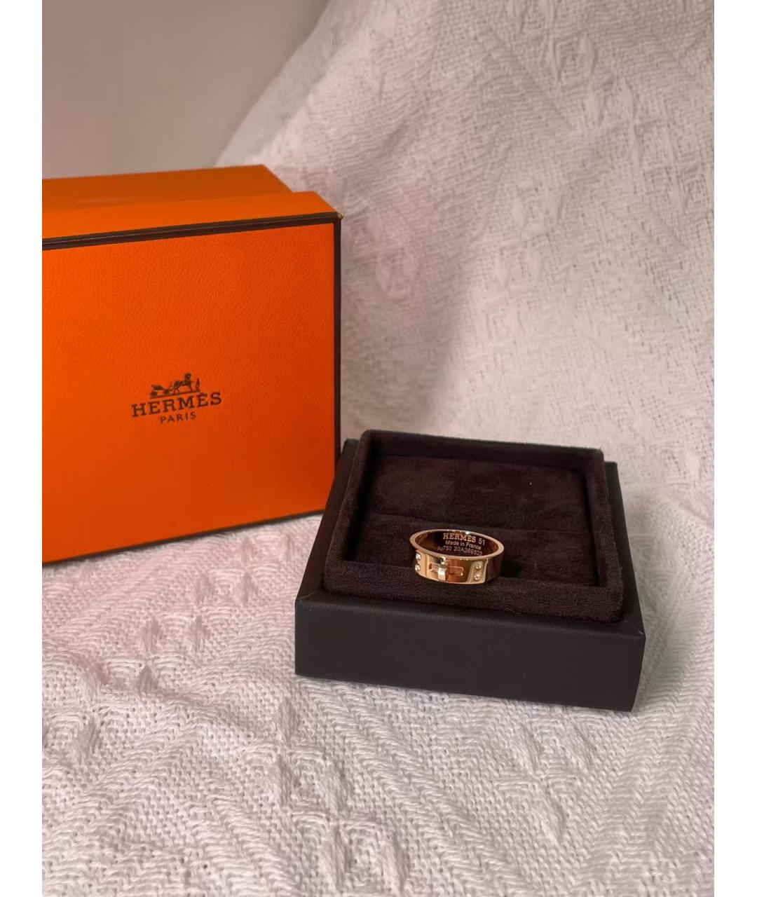 HERMES Золотое кольцо из розового золота, фото 2