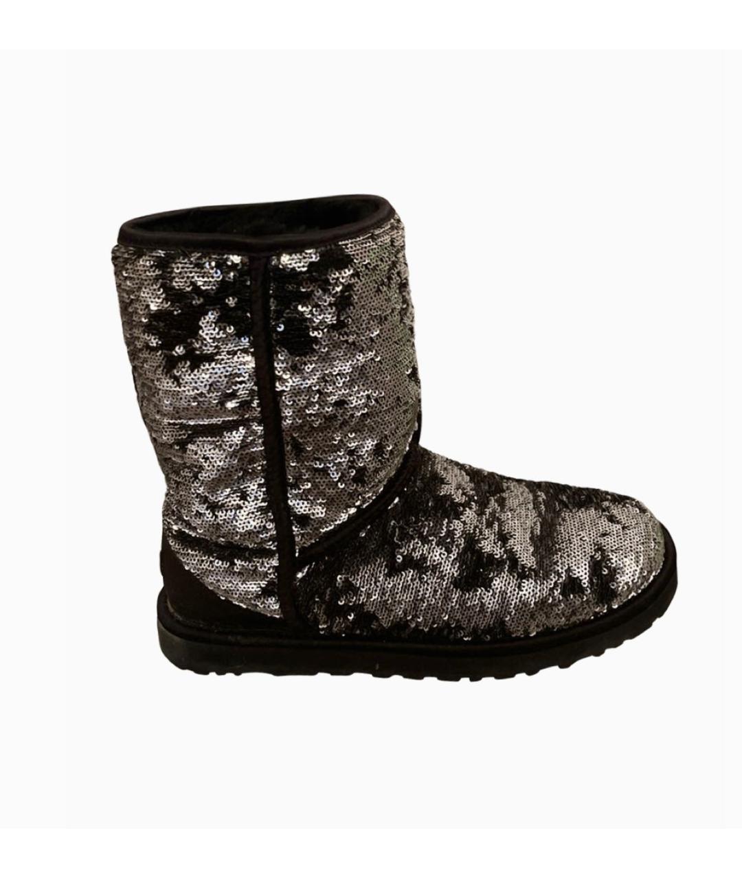 UGG Черные кожаные полусапоги, фото 9