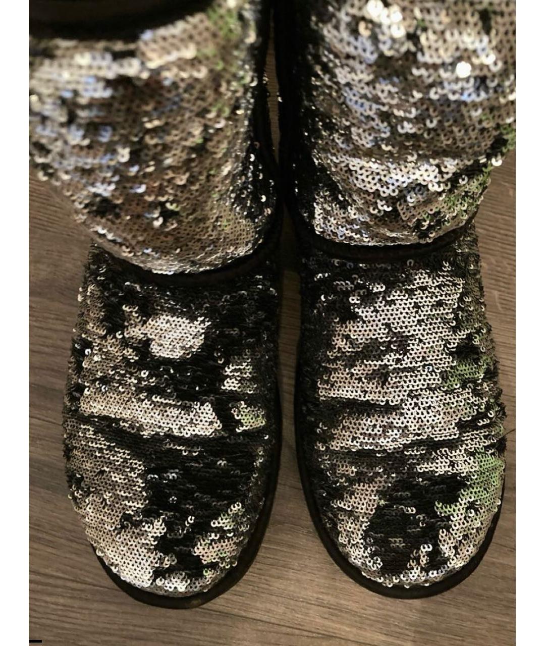 UGG Черные кожаные полусапоги, фото 3