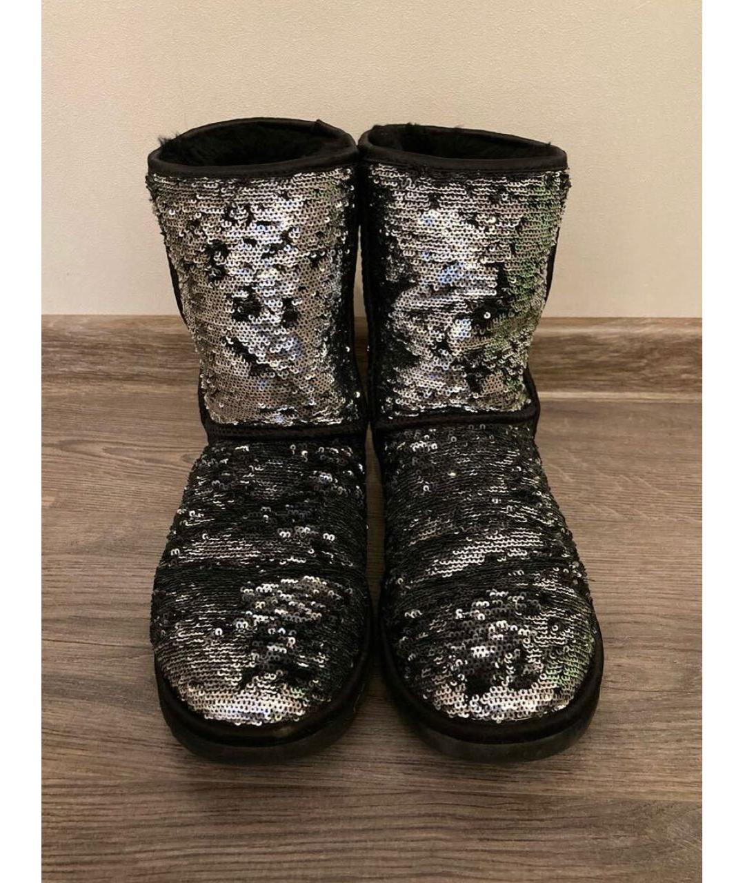 UGG Черные кожаные полусапоги, фото 2