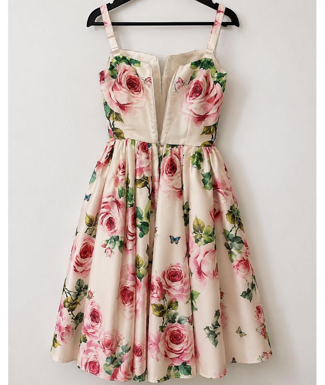 DOLCE&GABBANA Розовое шелковое вечернее платье, фото 2