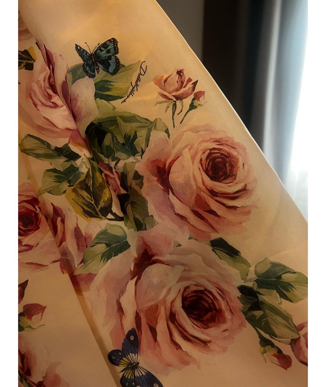 DOLCE&GABBANA Розовое шелковое вечернее платье, фото 4