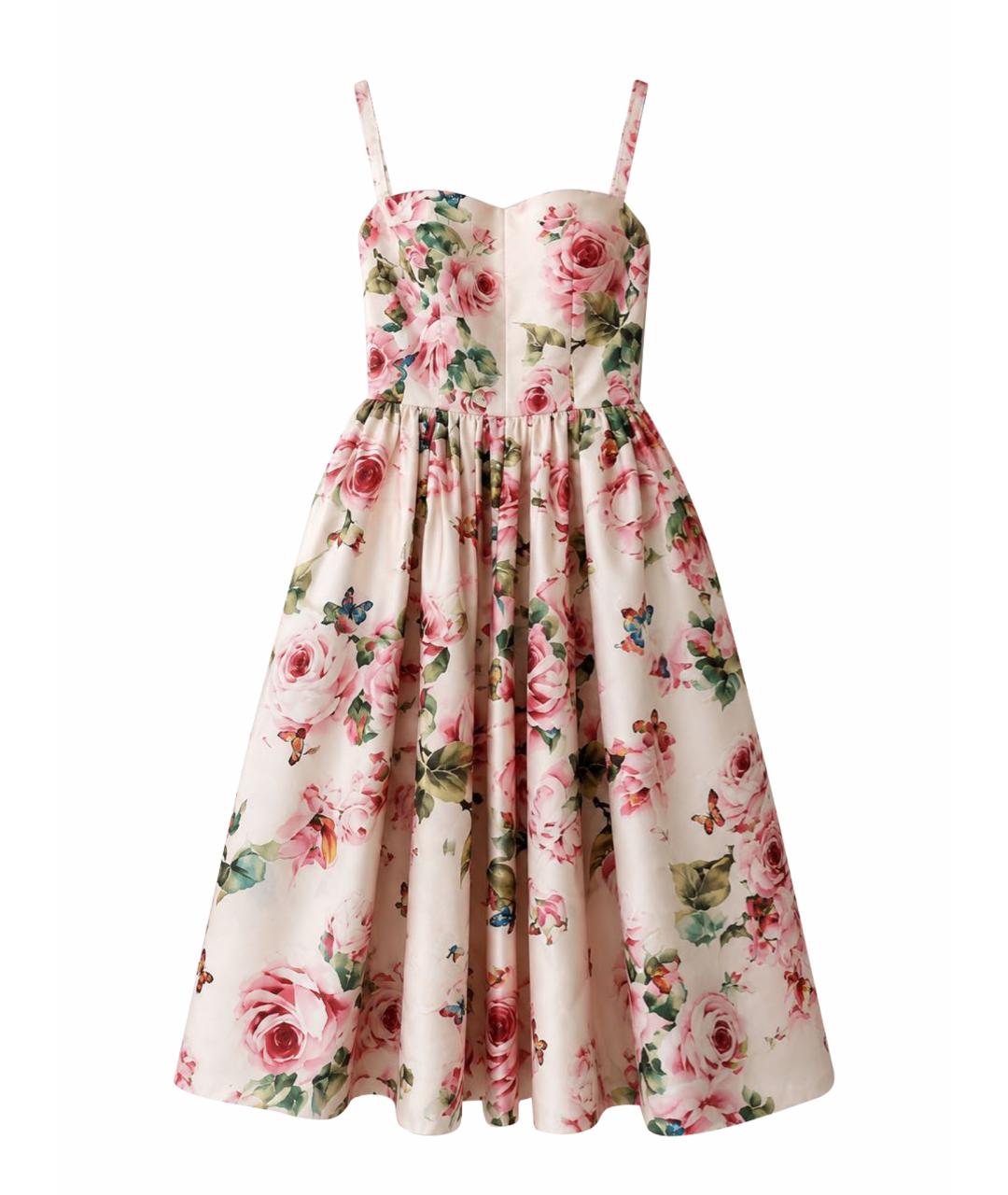 DOLCE&GABBANA Розовое шелковое вечернее платье, фото 1