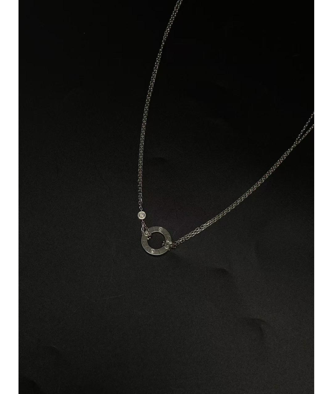 CARTIER Серебряное колье из белого золота, фото 2
