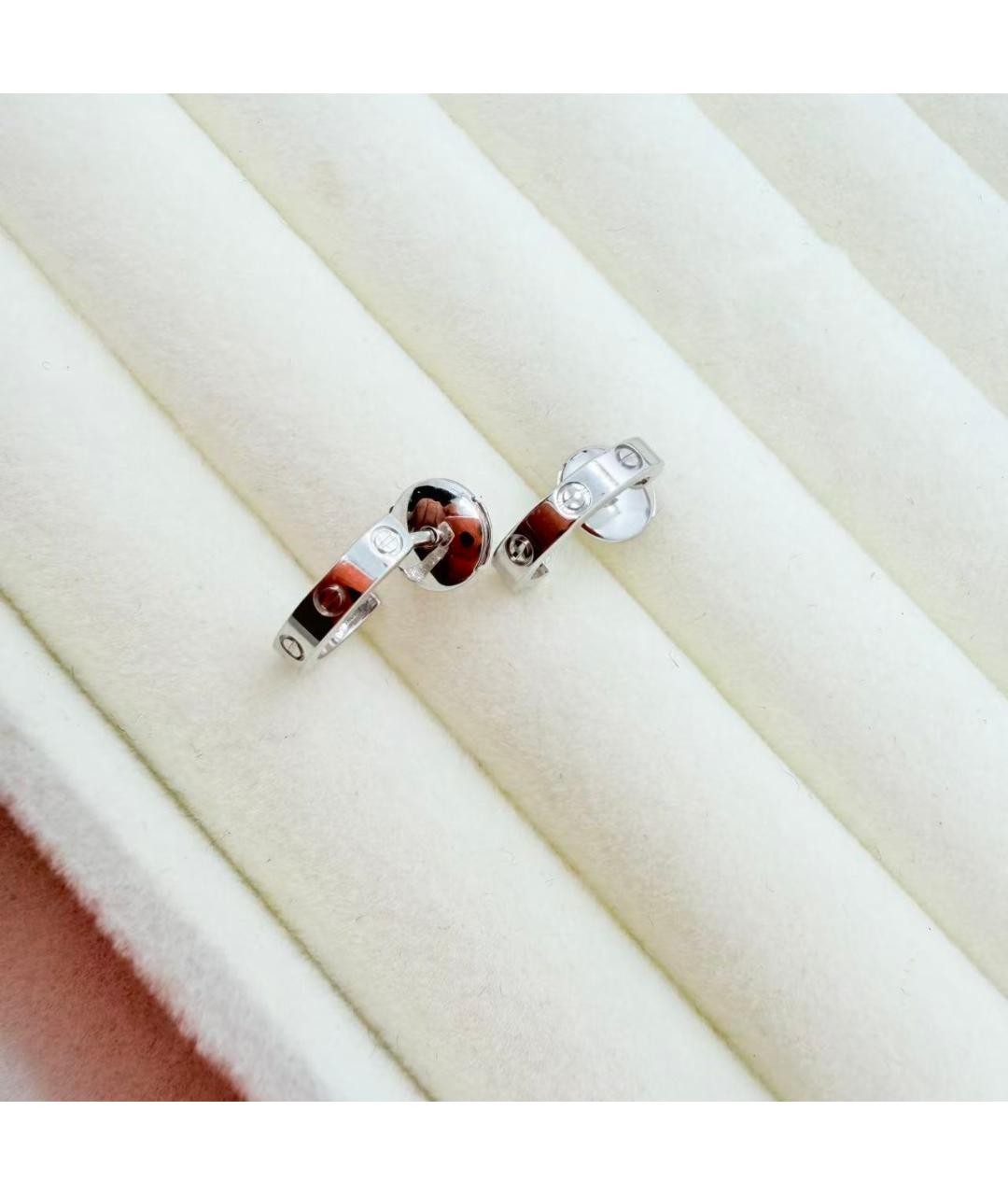 CARTIER Серебряные серьги из белого золота, фото 2