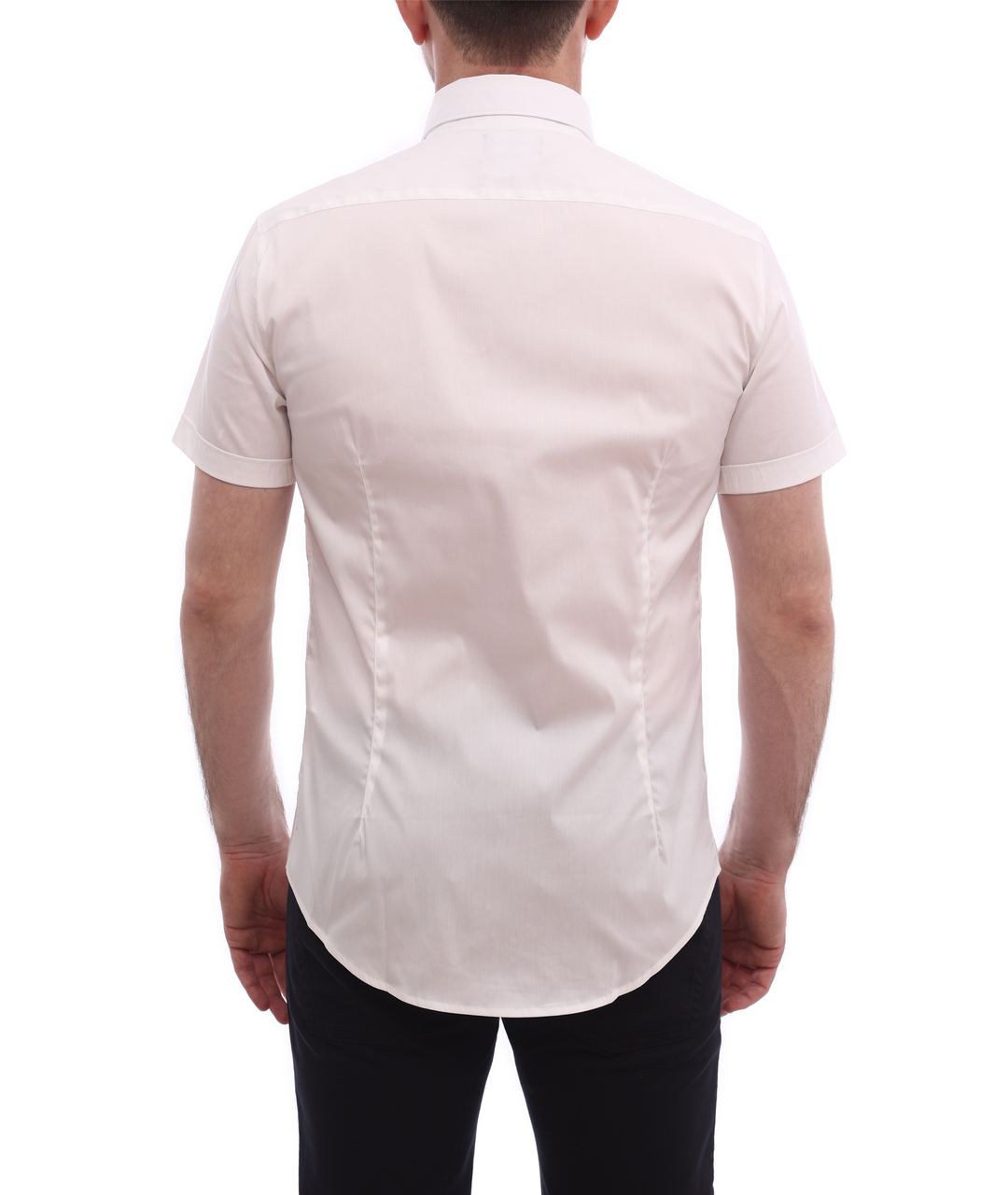 EMPORIO ARMANI Белая хлопковая кэжуал рубашка, фото 3