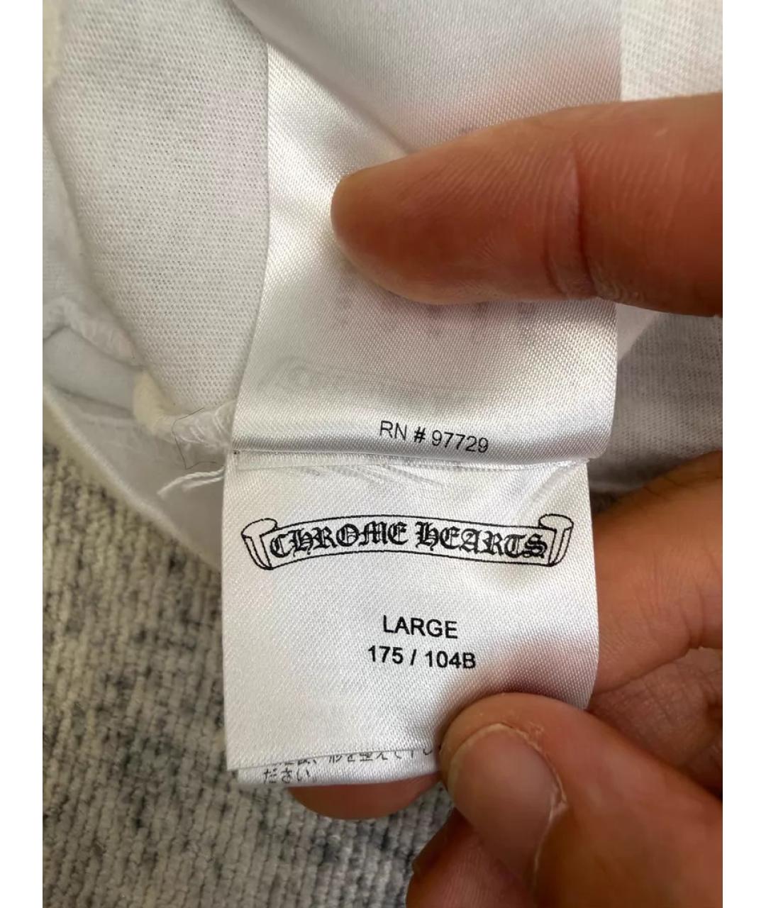 CHROME HEARTS Белая хлопковая футболка, фото 3