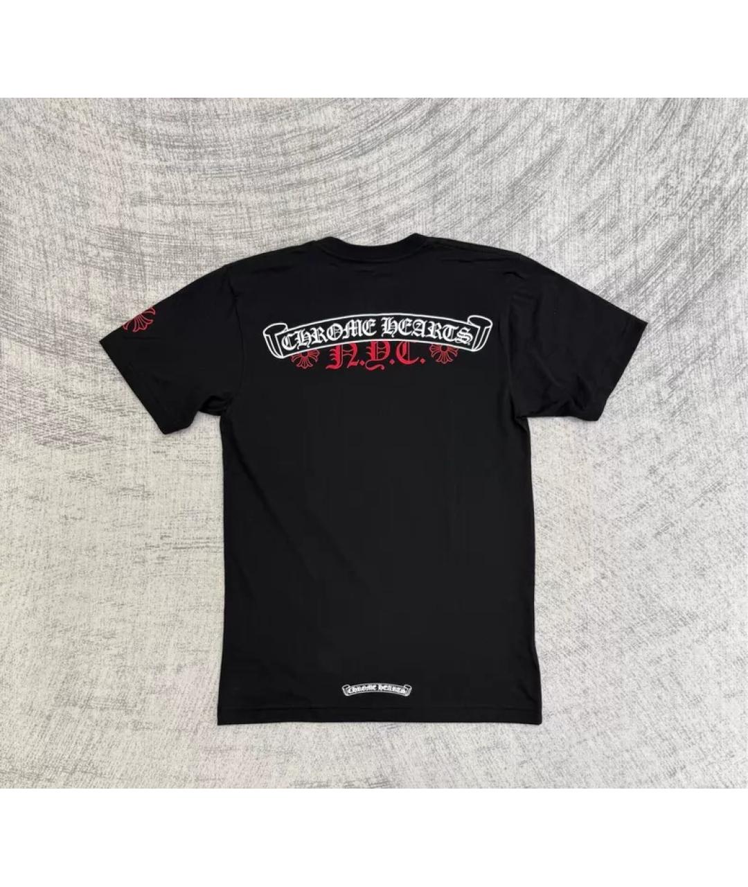 CHROME HEARTS Черная хлопковая футболка, фото 3