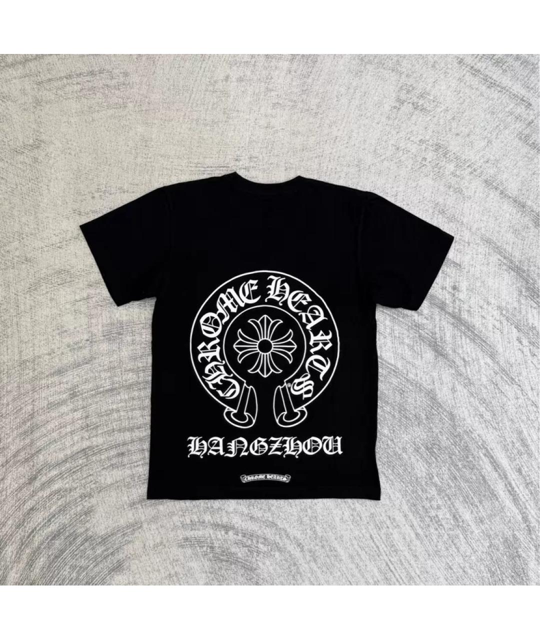 CHROME HEARTS Черная хлопковая футболка, фото 3