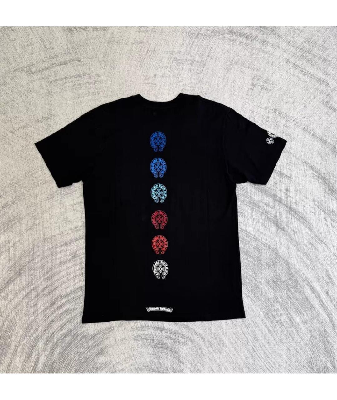 CHROME HEARTS Черная хлопковая футболка, фото 2