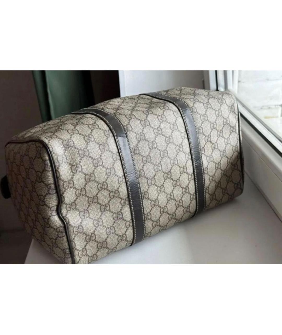 GUCCI Бежевая дорожная/спортивная сумка, фото 5