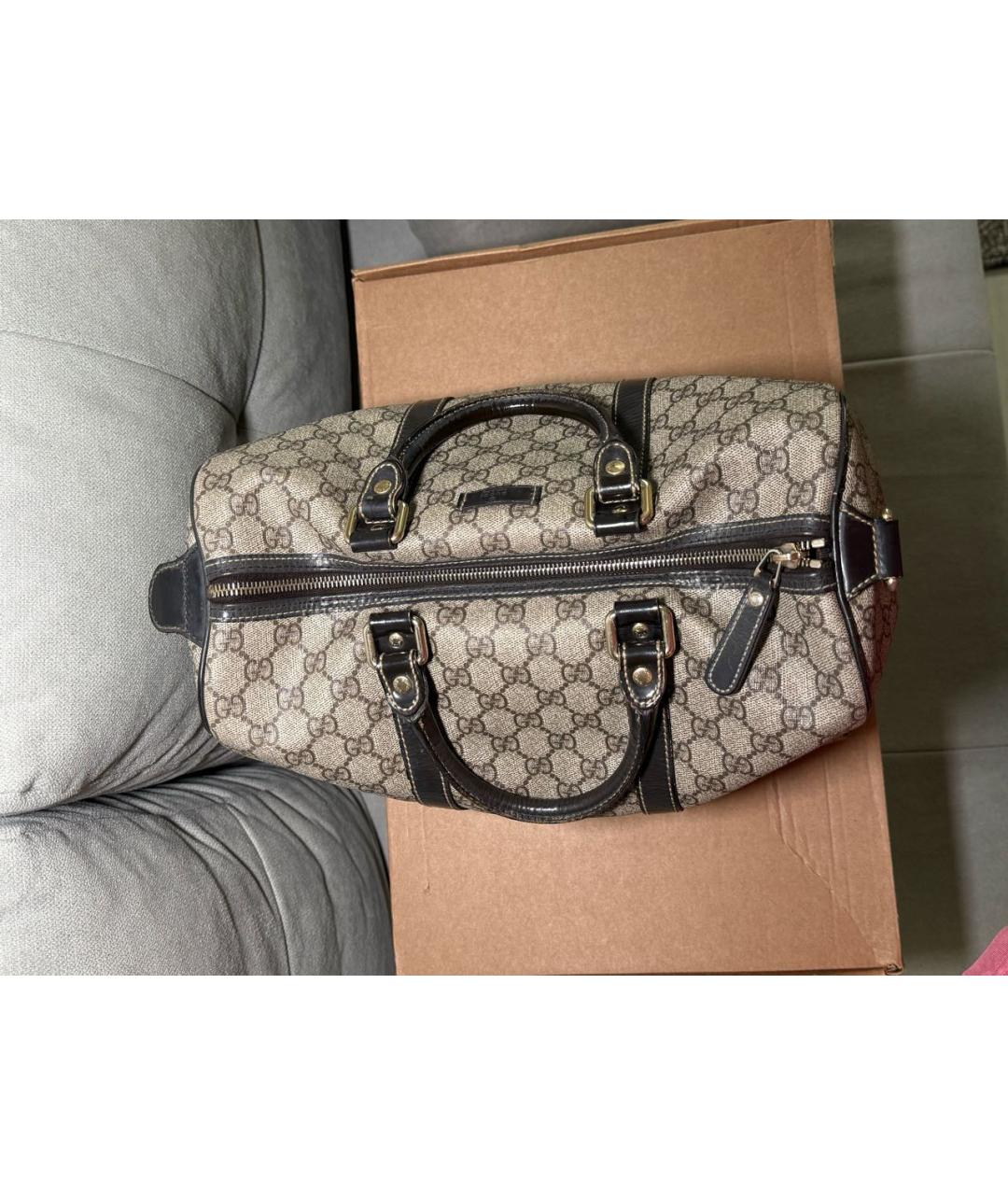 GUCCI Бежевая дорожная/спортивная сумка, фото 4