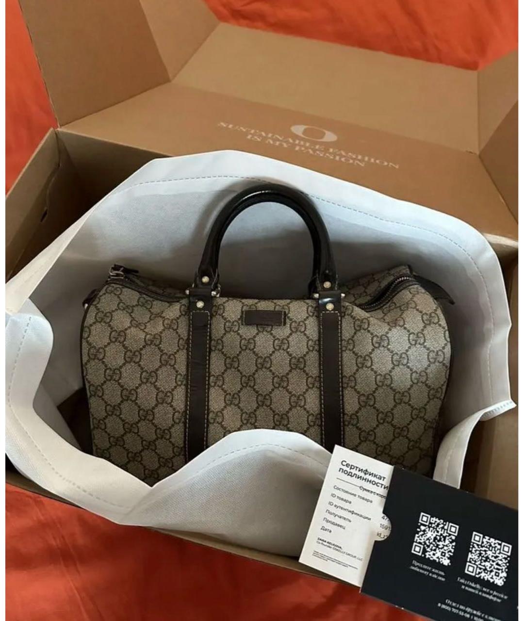 GUCCI Бежевая дорожная/спортивная сумка, фото 2