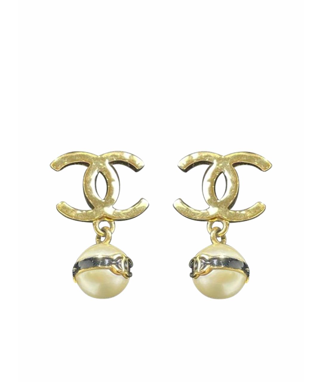 CHANEL Золотые серьги, фото 1