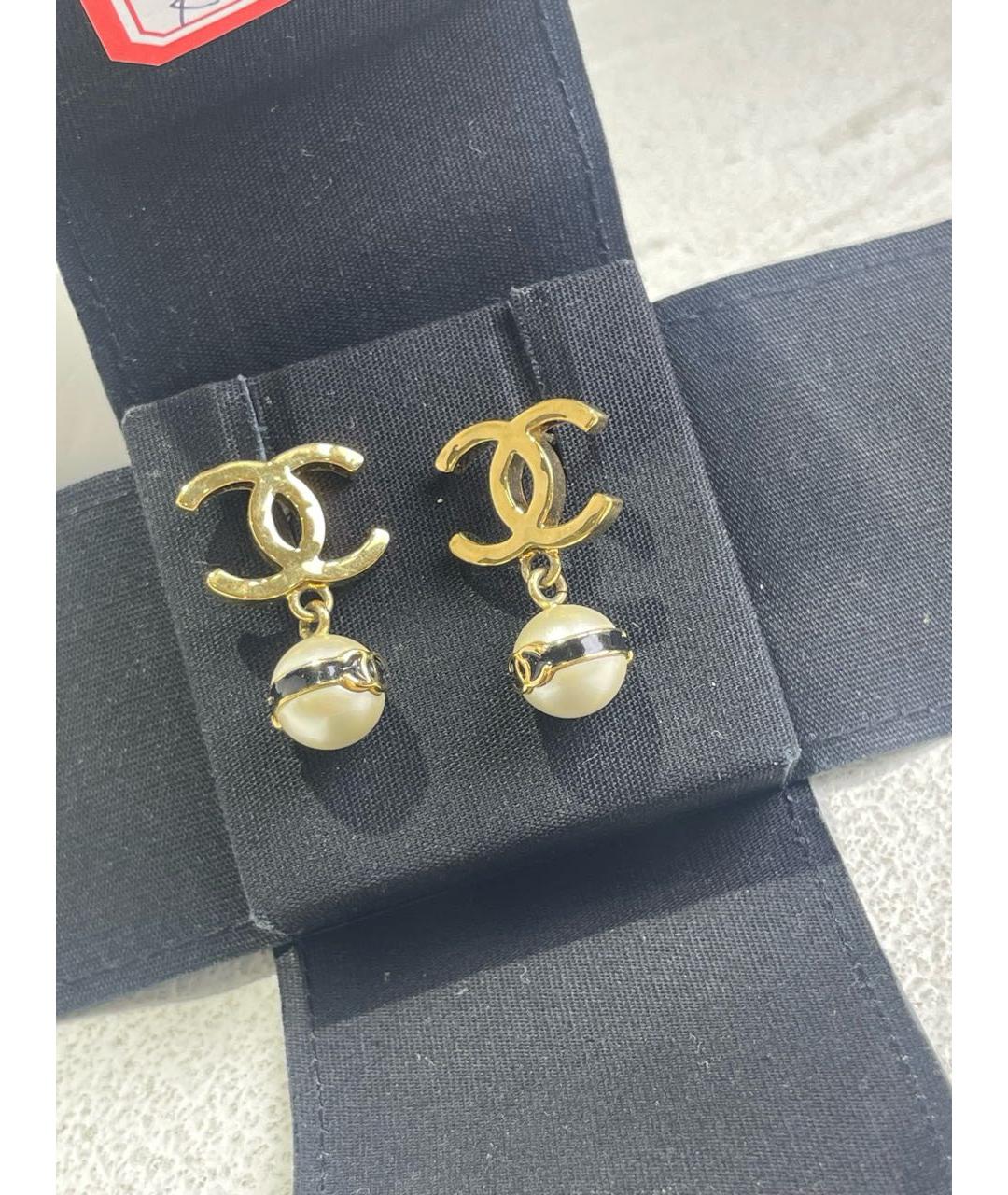 CHANEL Золотые серьги, фото 3