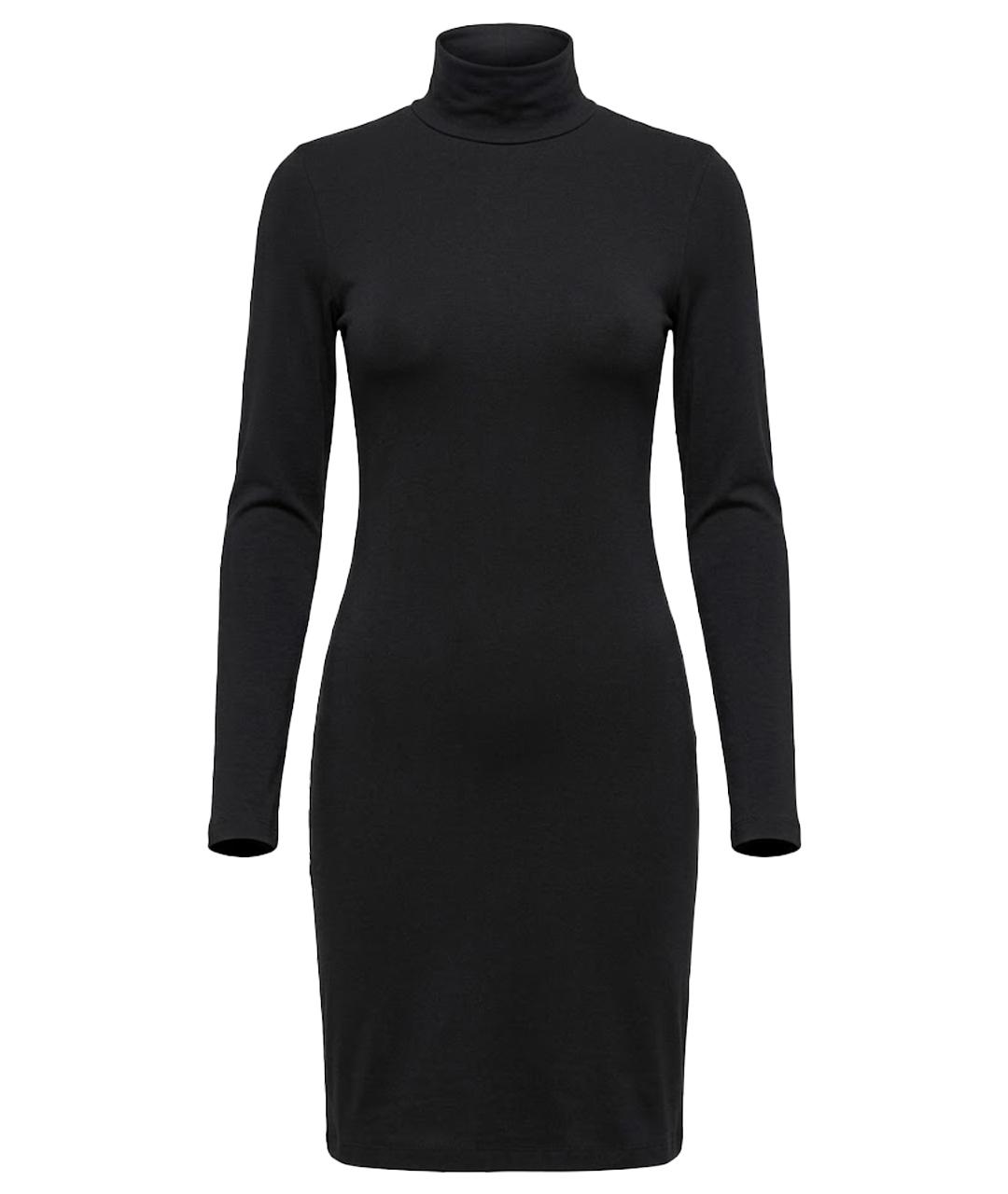 WOLFORD Черное хлопко-эластановое повседневное платье, фото 1