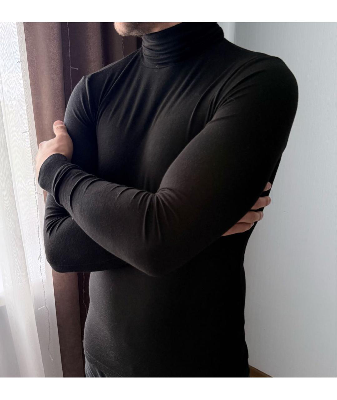 RAF SIMONS Черная вискозная водолазка, фото 6