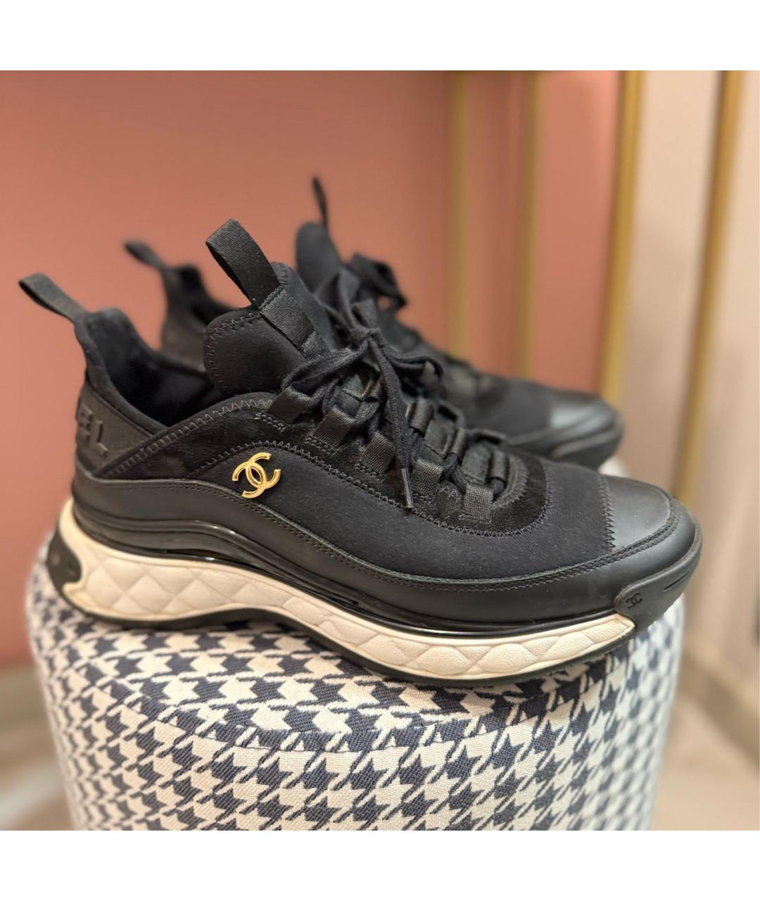 CHANEL Черные кроссовки, фото 6