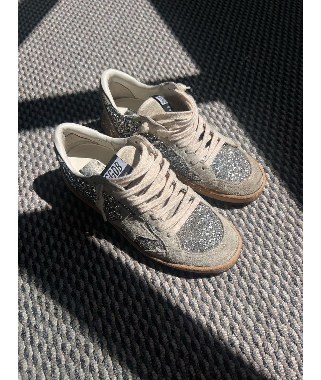 GOLDEN GOOSE Бежевые замшевые кеды, фото 5