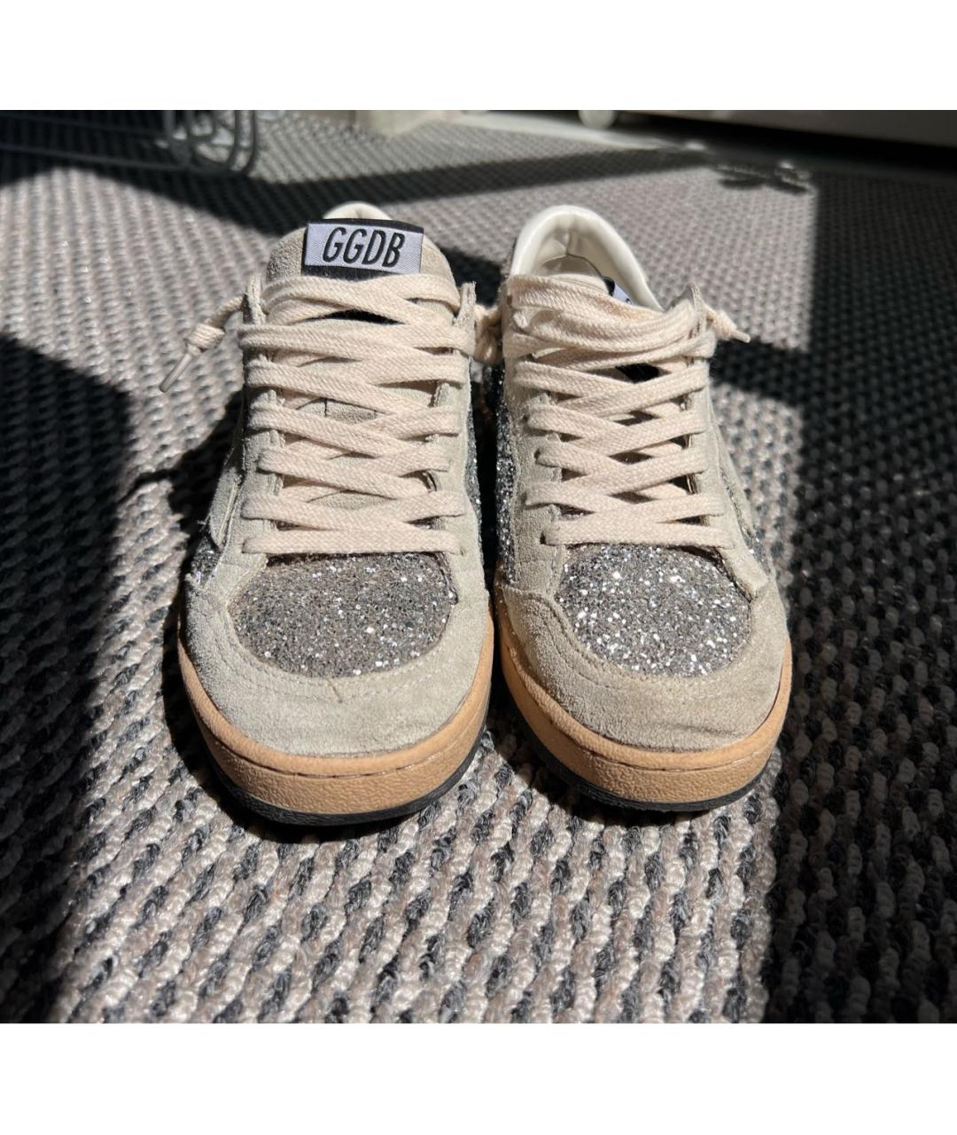 GOLDEN GOOSE Бежевые замшевые кеды, фото 2