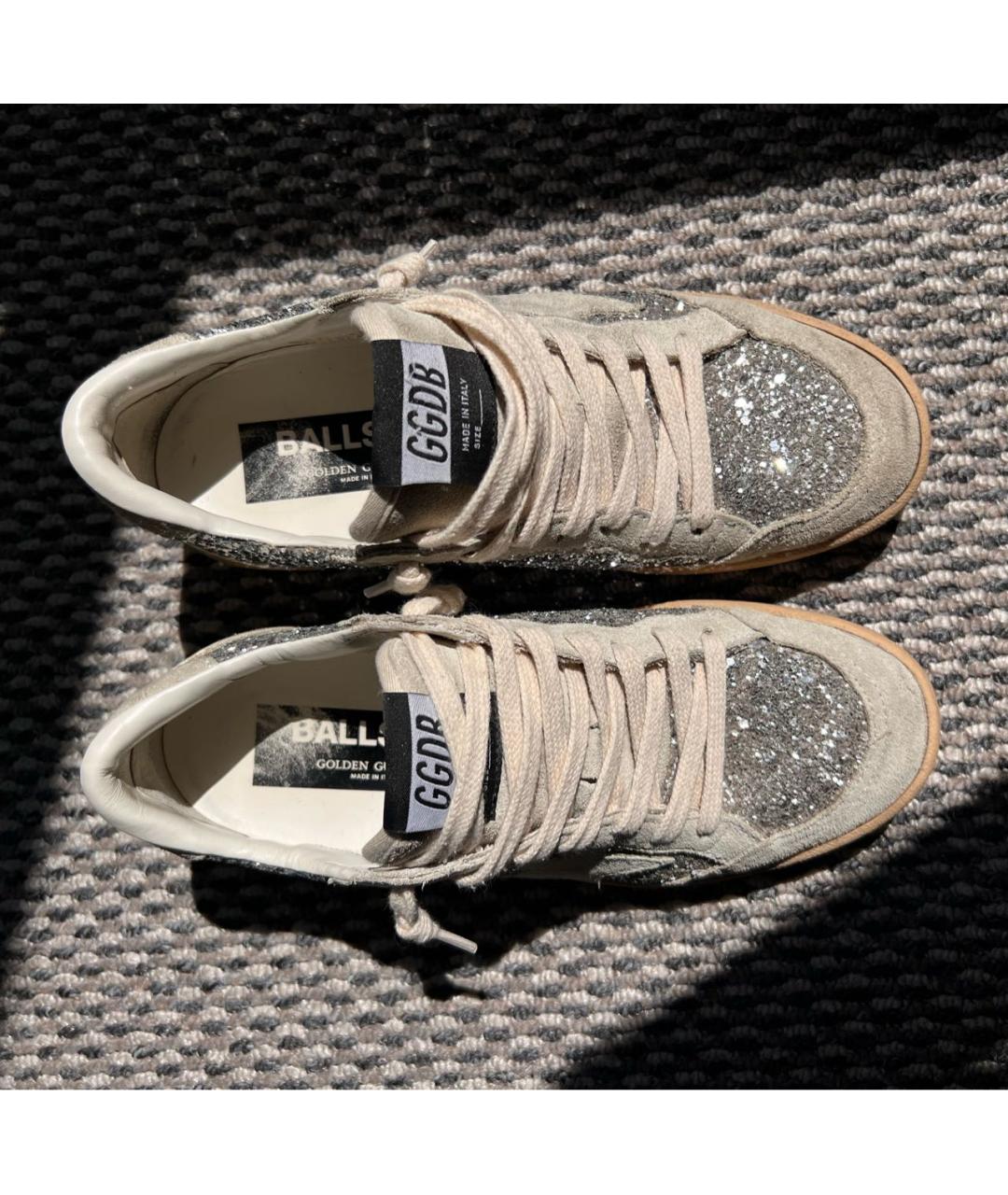 GOLDEN GOOSE Бежевые замшевые кеды, фото 3