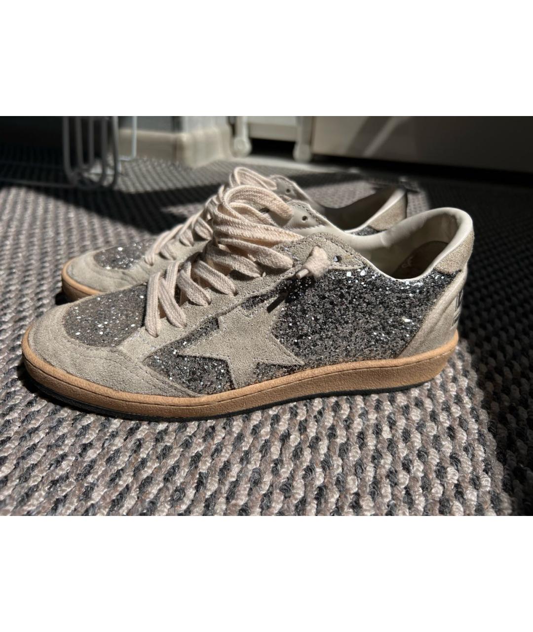 GOLDEN GOOSE Бежевые замшевые кеды, фото 6