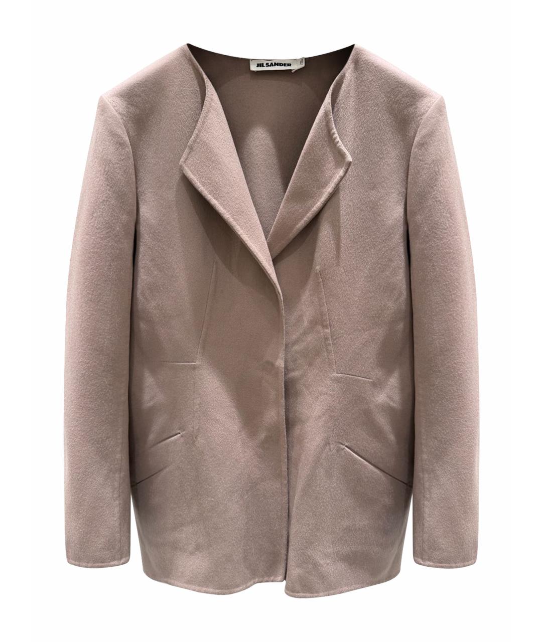 JIL SANDER Бежевый кашемировый жакет/пиджак, фото 1